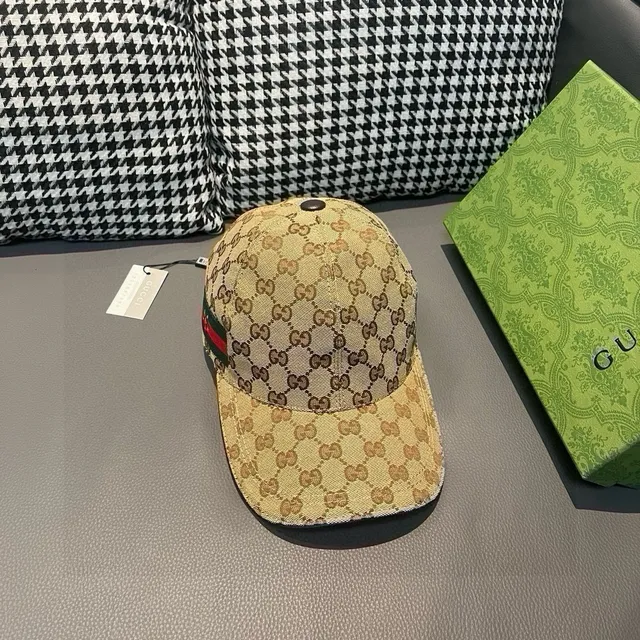 Gucci GG 印花 Canvas Web Stripe Baseball Cap 9