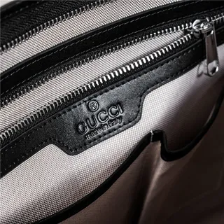 Gucci 灰绿色 结构化的 GG Monogram 帆布 Web Stripe 中心 托特包 2