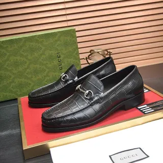 Gucci Horsebit 1955 কালো ক্রোকোডাইল-এমবসড লেদার লোফার
