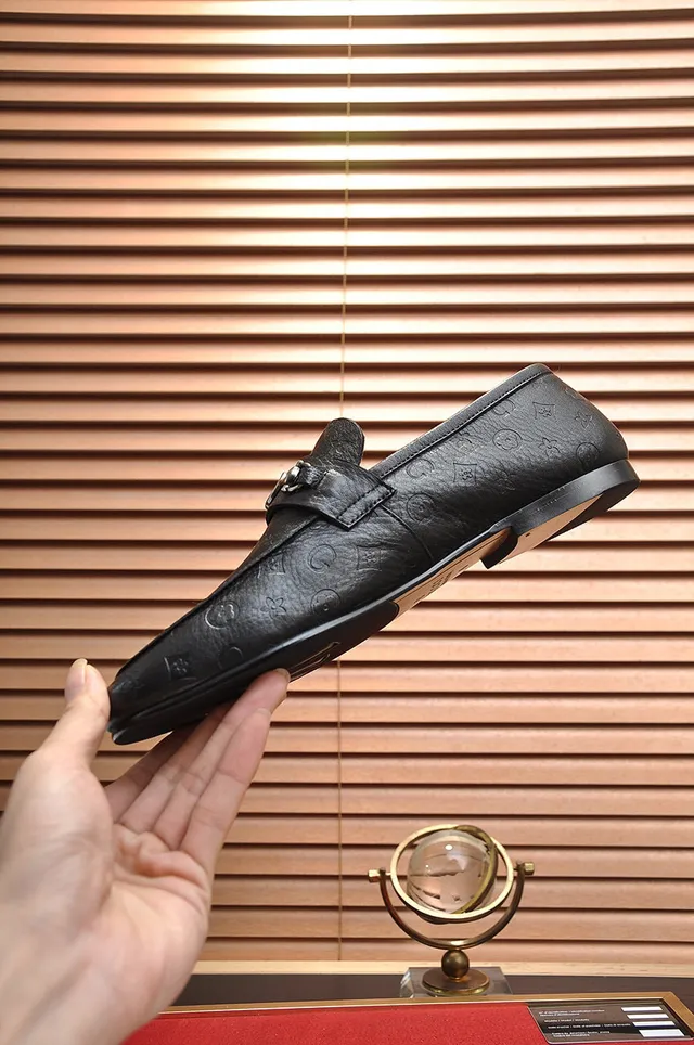 Gucci Horsebit 1955 Black Embossed GG Loafers 6