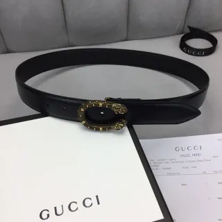Gucci Horsebit 1955 黑金光滑古董扣皮带