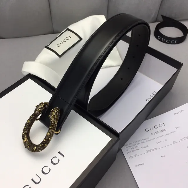 Gucci Horsebit 1955 Ceinture en cuir noir doré lisse boucle antique 4