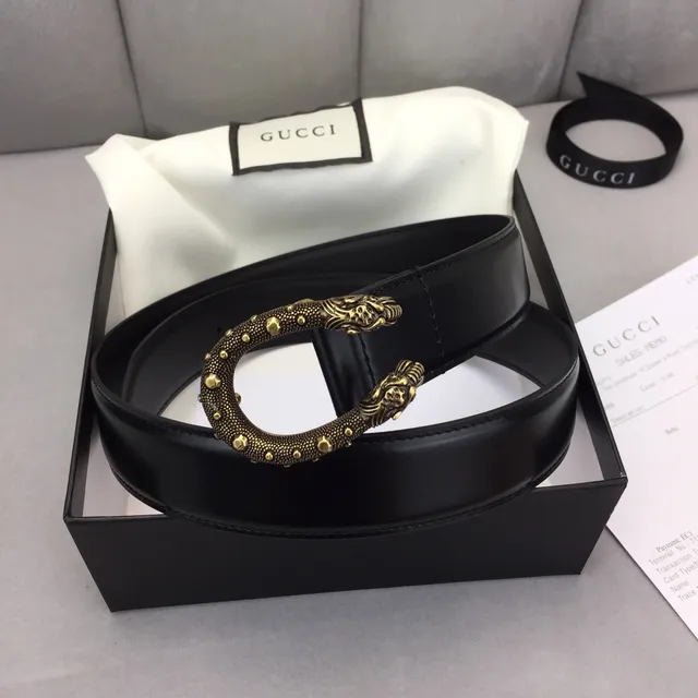 Gucci Horsebit 1955 Ceinture en cuir noir doré lisse boucle antique 5