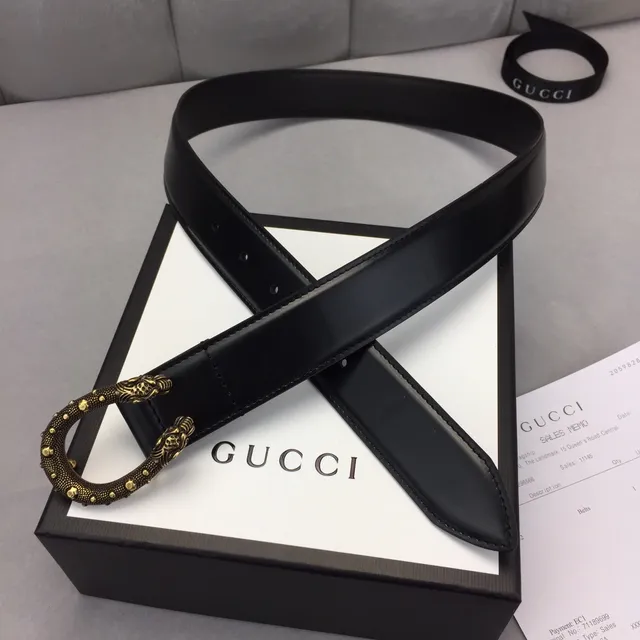 Gucci Horsebit 1955 Ceinture en cuir noir doré lisse boucle antique 6
