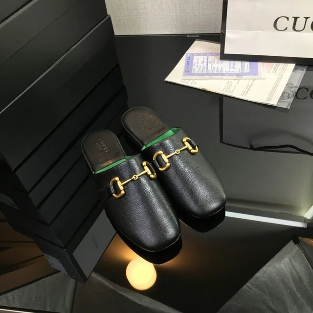 Gucci Horsebit 1955 Sapatos Casuais de Couro Preto Verde com Fivela 5