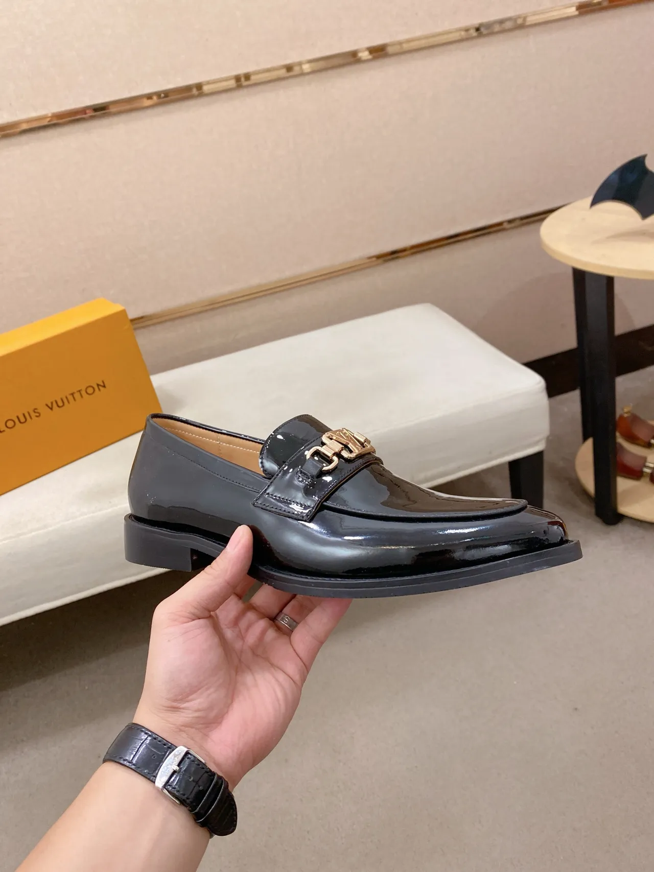 Gucci Horsebit 1955 কালো প্যাটেন্ট লেদার লোফার 5