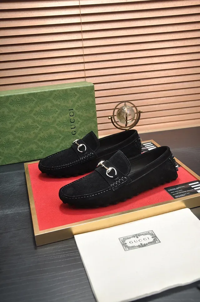 Gucci Horsebit 1955 Black Suede Loafers 3