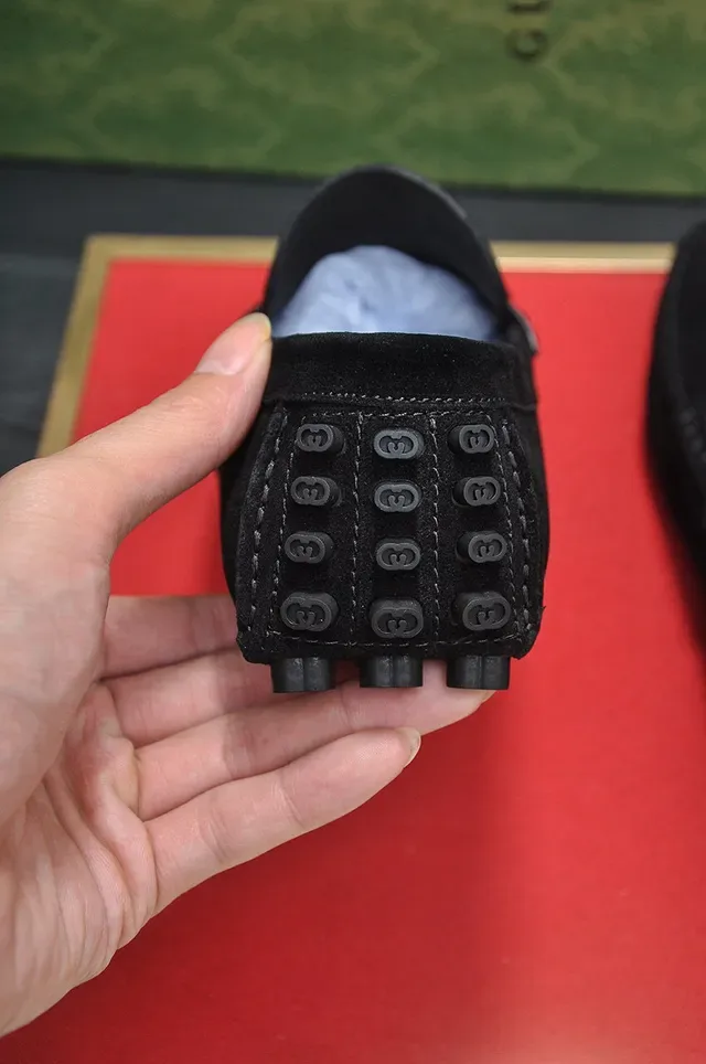 Gucci Horsebit 1955 Black Suede Loafers 9