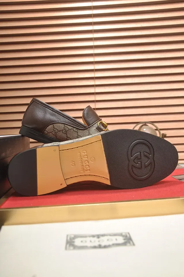 Gucci Horsebit 1955 Marrón y Beige GG Web Mocasines 7