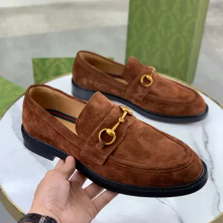 Gucci Horsebit 1955 বাদামী সুয়েড লোফার