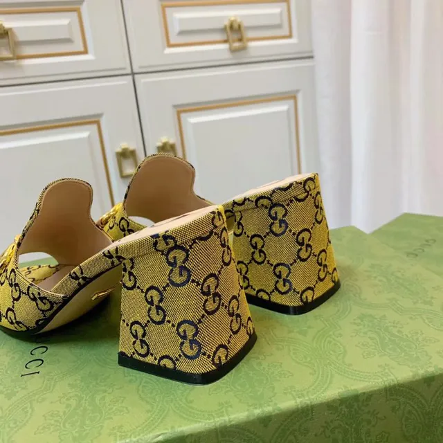 Gucci Horsebit 1955 GG Monogram ذهبي Horsebit Mule Loafers 5