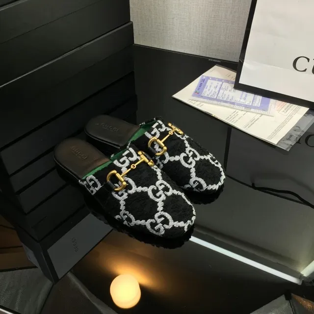 Gucci Horsebit 1955 Monogram Knit Green Web Slipper 4