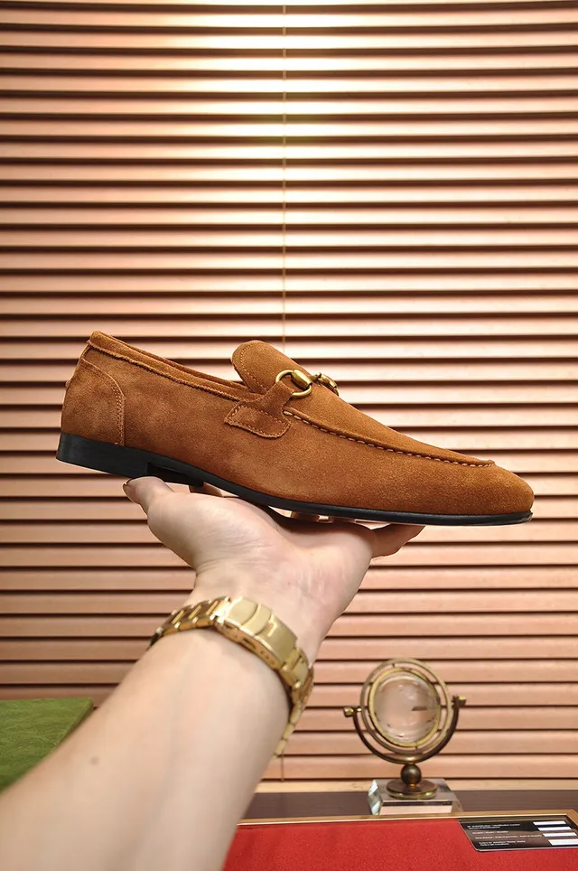 Gucci Horsebit 1955 Suede Loafers 7