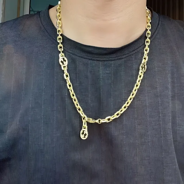 Gucci Interlocking G Pulseira de Corrente Charms de Logo Dourado Pulseira 2