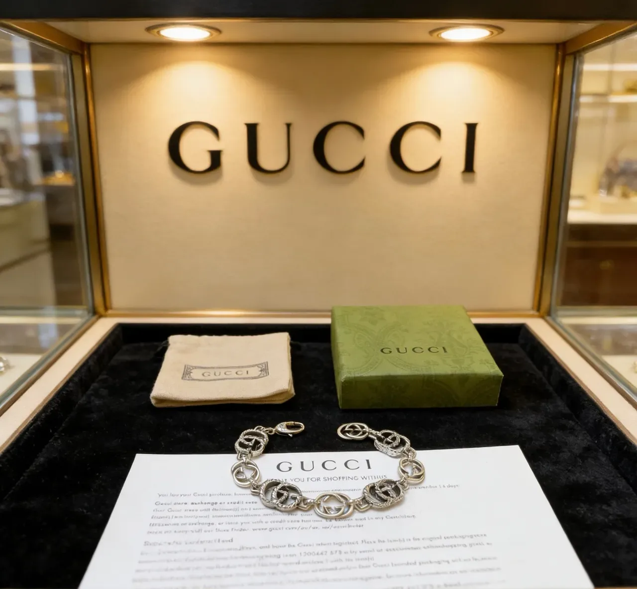 Gucci Interlocking G Twisted Link Silver Bracelet 3