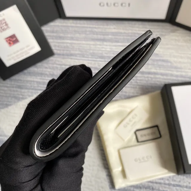 Gucci Kingsnake Print কালো Saffiano Leather ছোট বাটোয়া 8