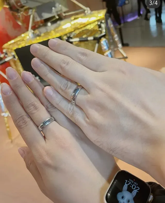 Gucci L'Amour Engraved Interlocking G Silver Rings 2