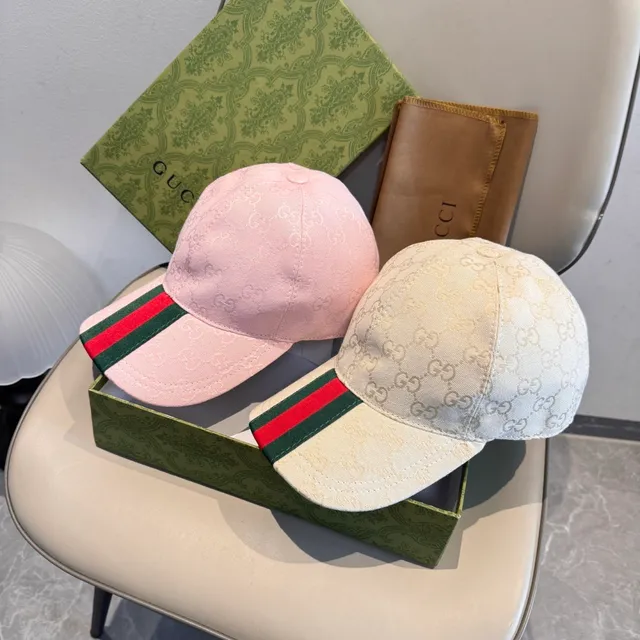 Gucci Monogram Jacquard ويب ستريب وردي قبعة بيسبول 2