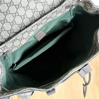 Gucci Ophidia 米棕 GG Monogram Canvas Web 条纹 装饰 休闲 Backpack 3