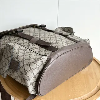 Gucci Ophidia 米棕 GG Monogram Canvas Web 条纹 装饰 休闲 Backpack 6