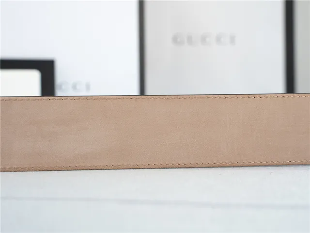 Gucci Ophidia Beige Gold GG Monogram Canvas Interlocking G Buckle Leather Belt 5