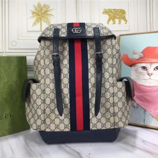 Gucci Ophidia GG Monogram Canvas Web Stripe Casual Backpack
