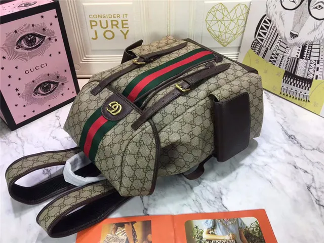Gucci Ophidia GG Monogram Canvas Web Stripe sac à dos casual 6