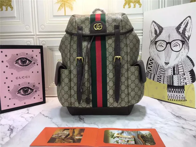 Gucci Ophidia GG Monogram Canvas Web Stripe sac à dos casual 10