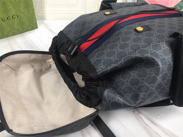 Gucci Ophidia GG Monogram Canvas Web Stripe sac à dos casual 12
