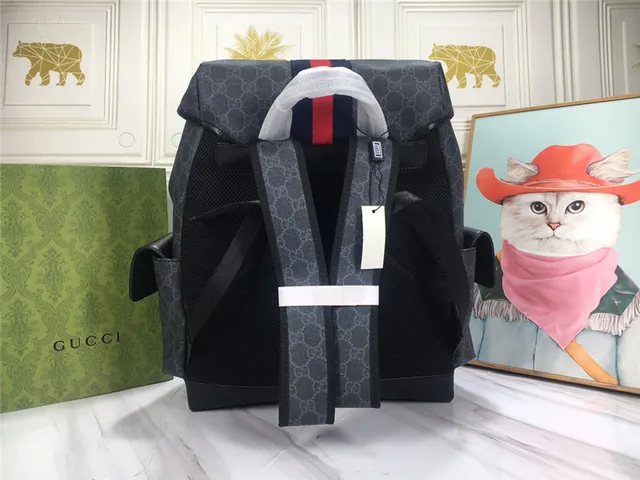 Gucci Ophidia GG Monogram Canvas Web Stripe sac à dos casual 16