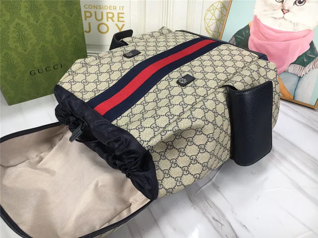 Gucci Ophidia GG Monogram Canvas Web Stripe sac à dos casual 21