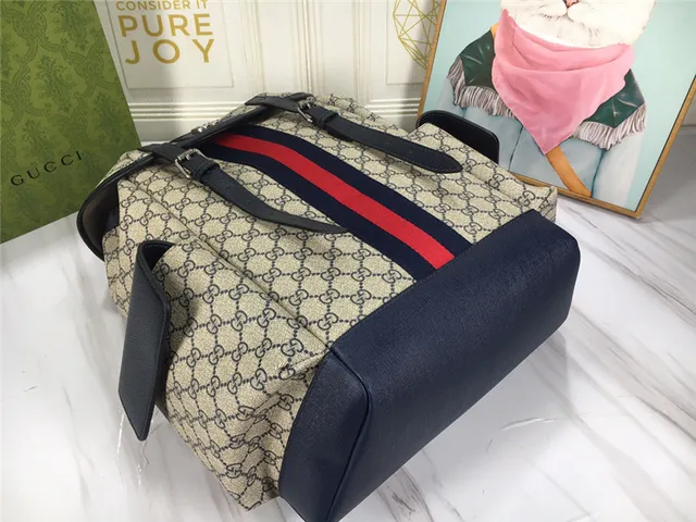 Gucci Ophidia GG Monogram Canvas Web Stripe sac à dos casual 23