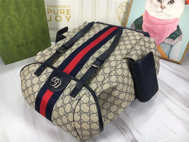 Gucci Ophidia GG Monogram Canvas Web Stripe sac à dos casual 24