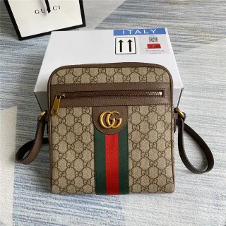 Gucci Ophidia GG Monogram Canvas Web Stripe Messenger Bag