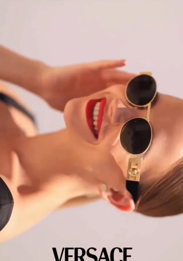 Gucci Round Metal Gold and Black Sunglasses 5