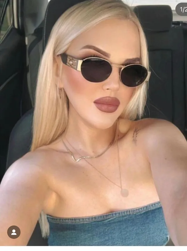Gucci Round Metal Gold and Black Sunglasses 6
