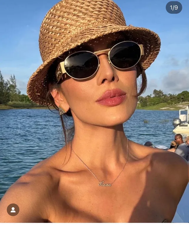 Gucci Round Metal Gold and Black Sunglasses 7