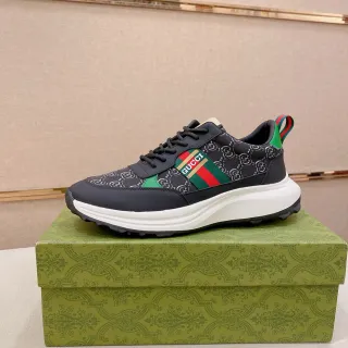 Gucci Screener কালো সবুজ লাল Web Stripe লাইফস্টাইল স্নিকার