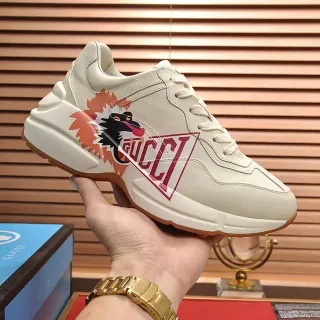 Gucci Screener Off-White Pájaro Gráfico Zapatillas Lifestyle