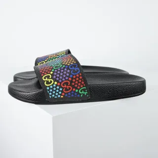Gucci Screener قوس قزح GG طباعة نعال