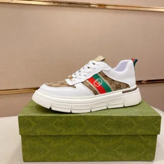 Gucci Tennis 1977 GG Monogram Canvas White Red Green Lifestyle Sneakers — Gucci Lifestyle Sneakers photo from the Yupoo catalog