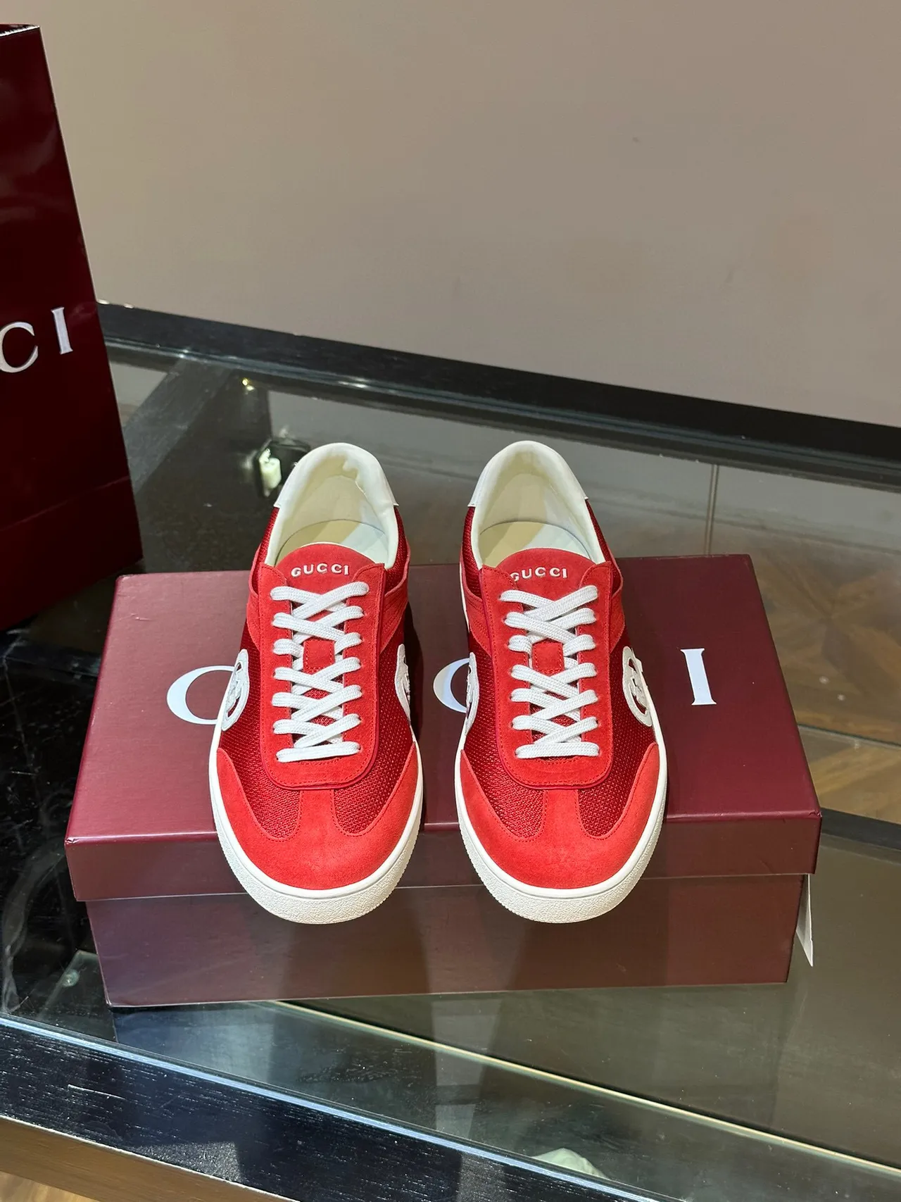 Gucci Tennis 1977 Rojo y Blanco Zapatillas Lifestyle 2