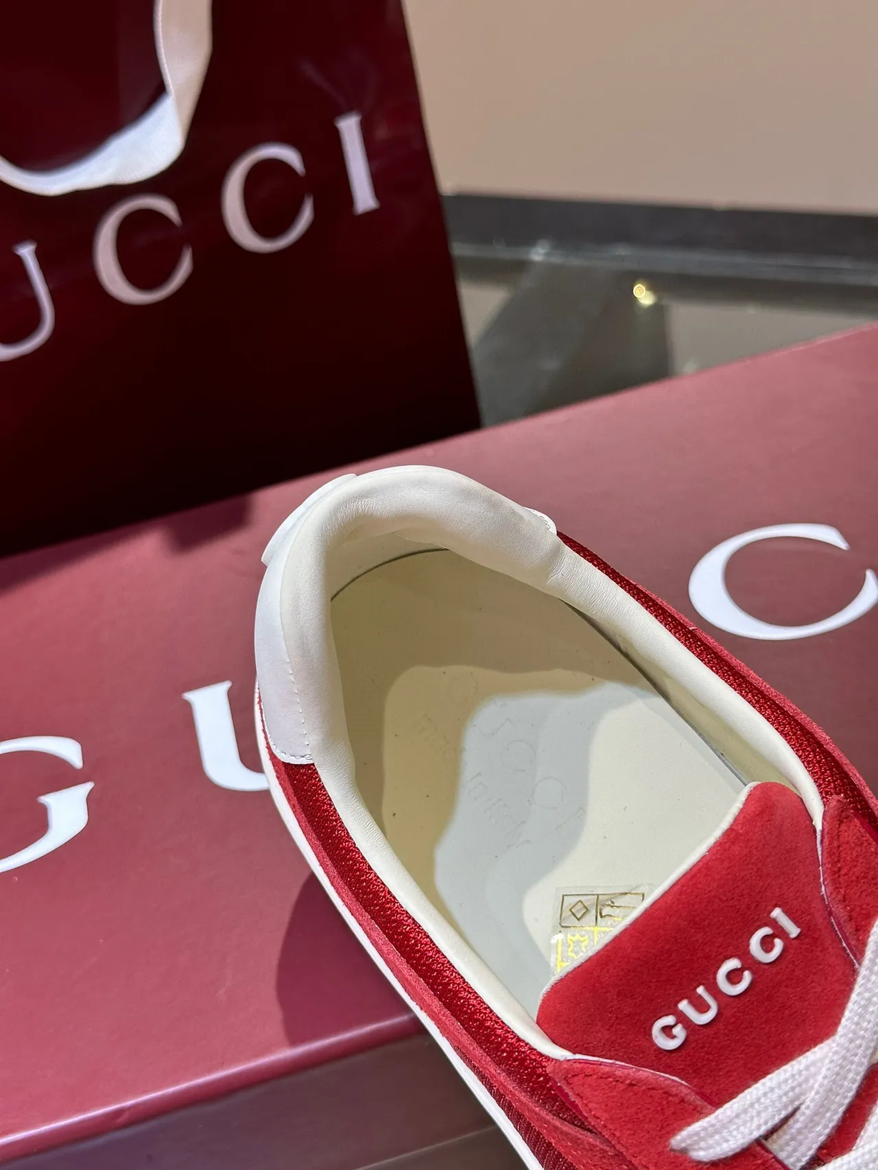 Gucci Tennis 1977 Rojo y Blanco Zapatillas Lifestyle 9