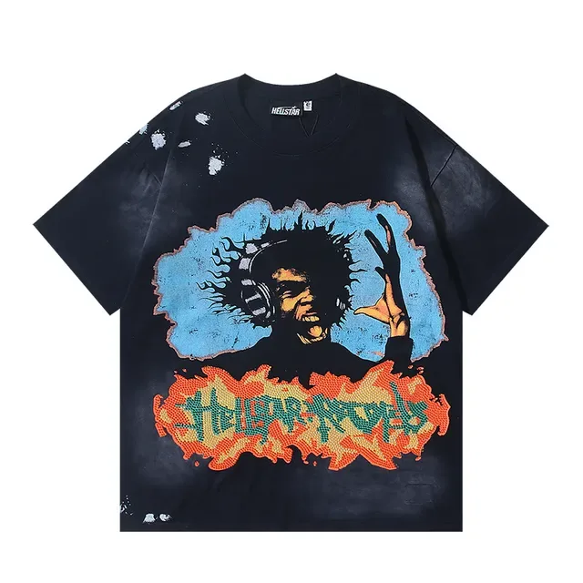 Hellstar Graphic Distressed Oversized T-Shirt 2