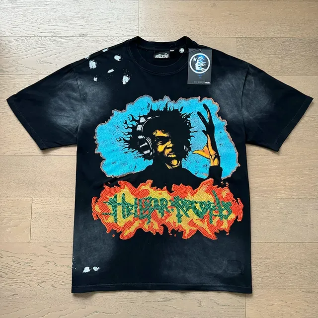 Hellstar Graphic Distressed Oversized T-Shirt 8