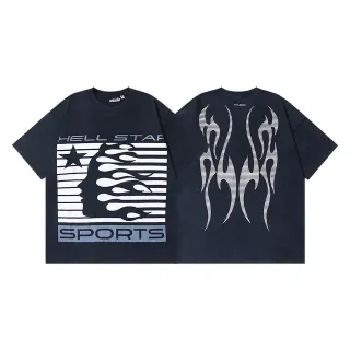 Hellstar Graphic Flame Print Oversized T-Shirt