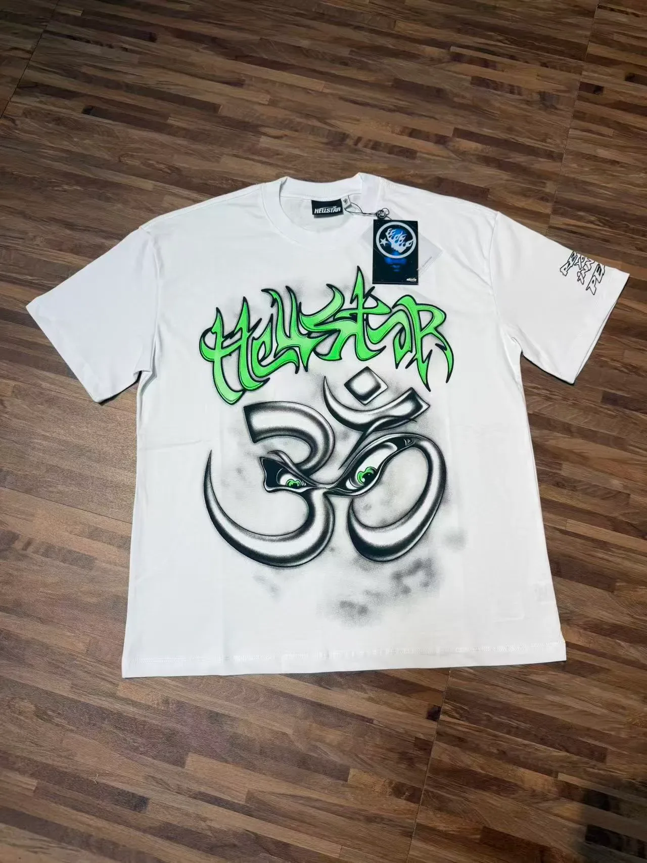 Hellstar Graphic Print Om Symbol T-Shirt 9