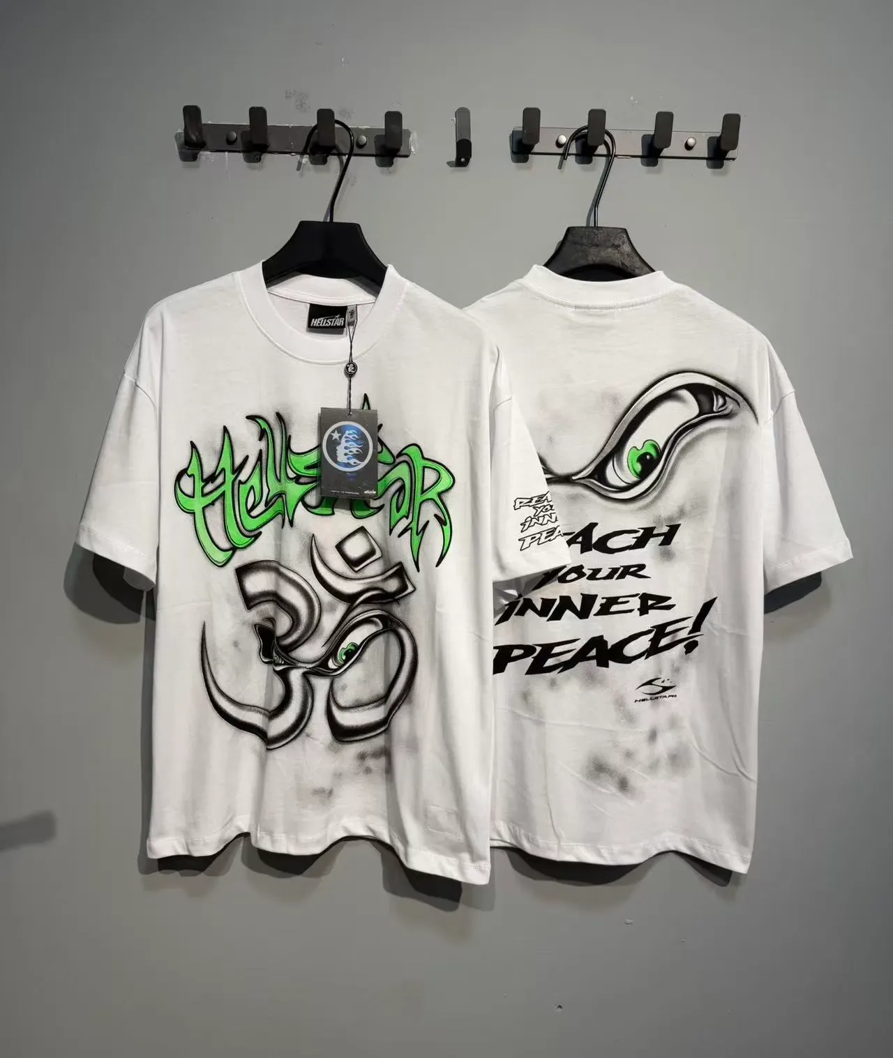 Hellstar Graphic Print Om Symbol T-Shirt 11