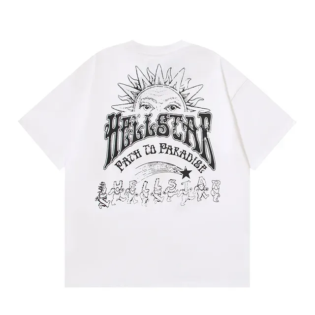 Hellstar Path to Paradise Double-Sided Graphic Print White T-Shirt 5