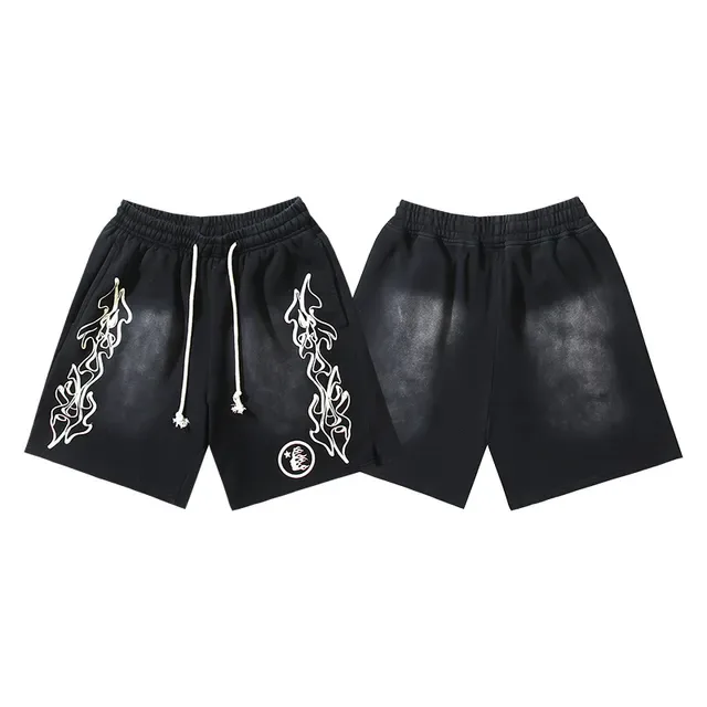 Hellstar Records Flame Graphic Acid Wash Tracksuit Noir 3